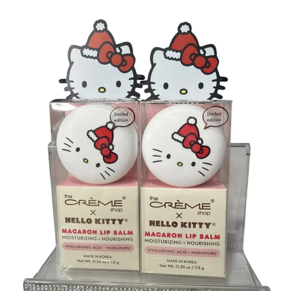 The Creme Shop Hello Kitty Macaron Lip Balm – Moisturizing Lip Care 2 of them